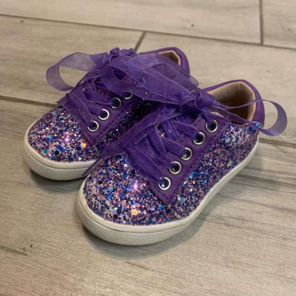 Sparkly Purple Kids Sneakers size 4